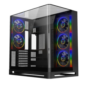 285ProMax Gaming Computer Case with LCD Screen and Curved Integrated Glass